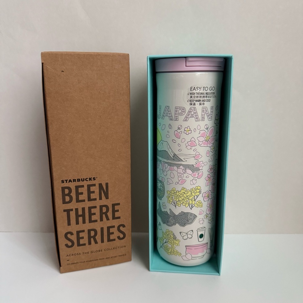 NIB Starbucks Been There Series Japan Sakura Stainless Steel Tumbler
